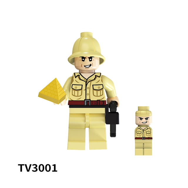 TV6301 Raiders of the Lost Ark Movie Assemble Indiana Jones  Dr. Rene Belloq Educational Building Blocks for Kids Gift Toys