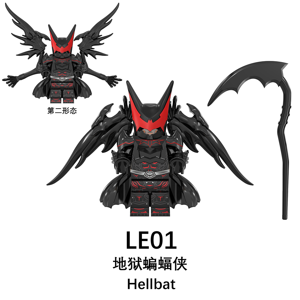 LE01-02  Movie DC Comic SuperHero Batman Hellbat Juguetes Minifigs Building Blocks Sets Educational  Kids Toys