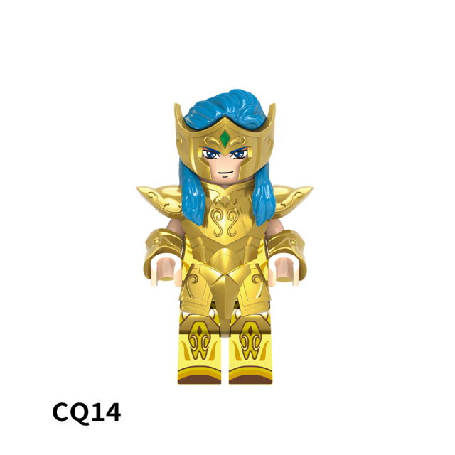 CQ11-16 Gold Twelve Constellation Saint Leo Sagittarius Scorpius Aquarius Cancer Capricornus Building Blocks Kids Mini Gift Toys