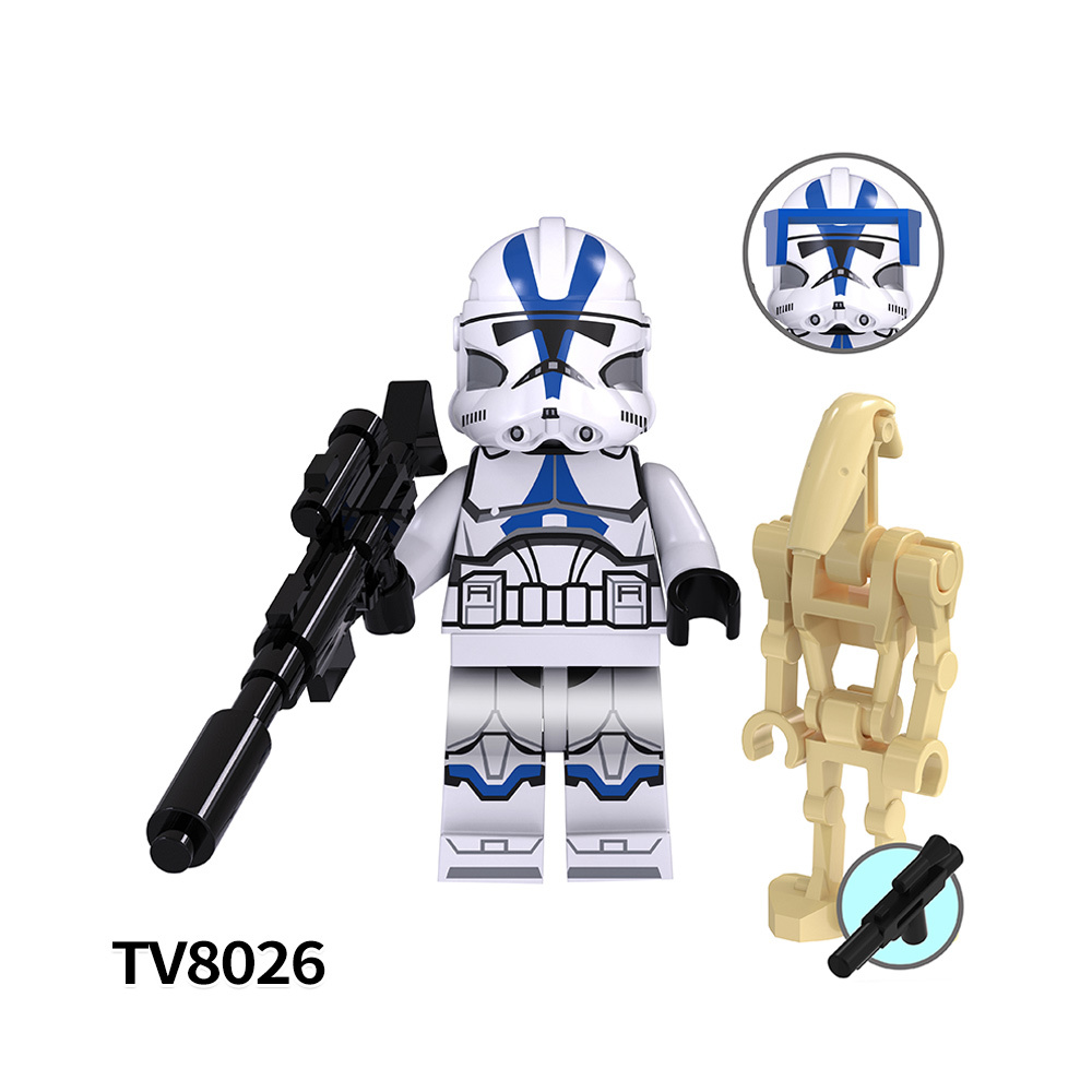 TV6104  Star Wars Movie Character Darth Maul Obi-Wan Minifigs Boy Juguetes Mini Building Blocks Educational Kids Toys