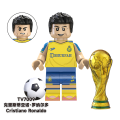 TV6502 Messi Ronaldo Benzema Kaká Soccer Football Player World Mini Building Block Action Figure Educational Toy For Kids