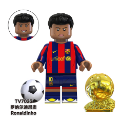 TV6503 Messi Ronaldo Mbappé Neymar Soccer Football Player World Mini Building Block Action Figure Educational Toy For Kids