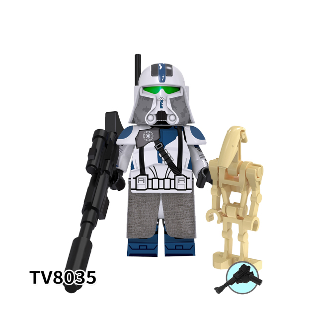 TV6105  Star Wars Movie Ahsoka Mace Windu Luke Skywalker with Baby Yoda Palpatine Commander Blackout Plastic Building Blocks Kids Toys