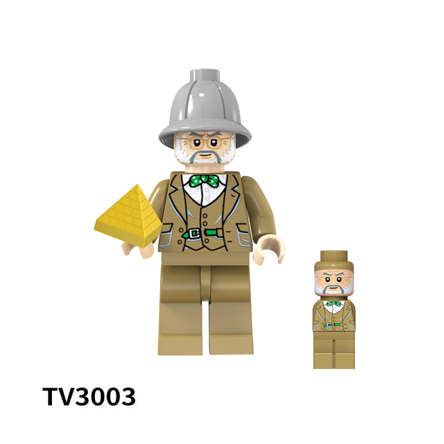TV6301 Raiders of the Lost Ark Movie Assemble Indiana Jones  Dr. Rene Belloq Educational Building Blocks for Kids Gift Toys