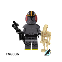 TV6105  Star Wars Movie Ahsoka Mace Windu Luke Skywalker with Baby Yoda Palpatine Commander Blackout Plastic Building Blocks Kids Toys