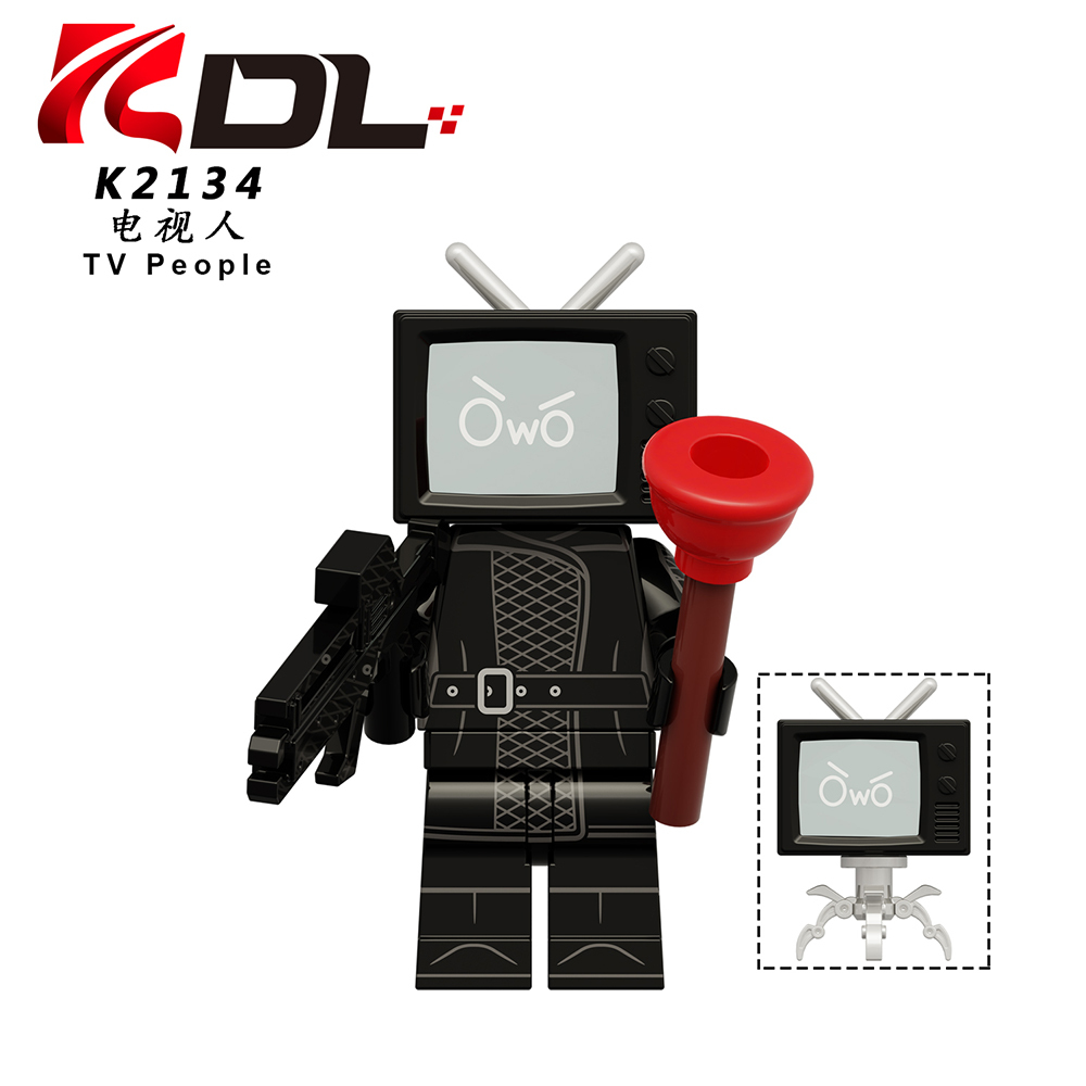 KDL818 Famous Skibidi Toilet Game Character Speaker TV People Monitor Toilet Man TV Man Minifigures Building Blocks Brick Educational Toys for Kids Boys girls