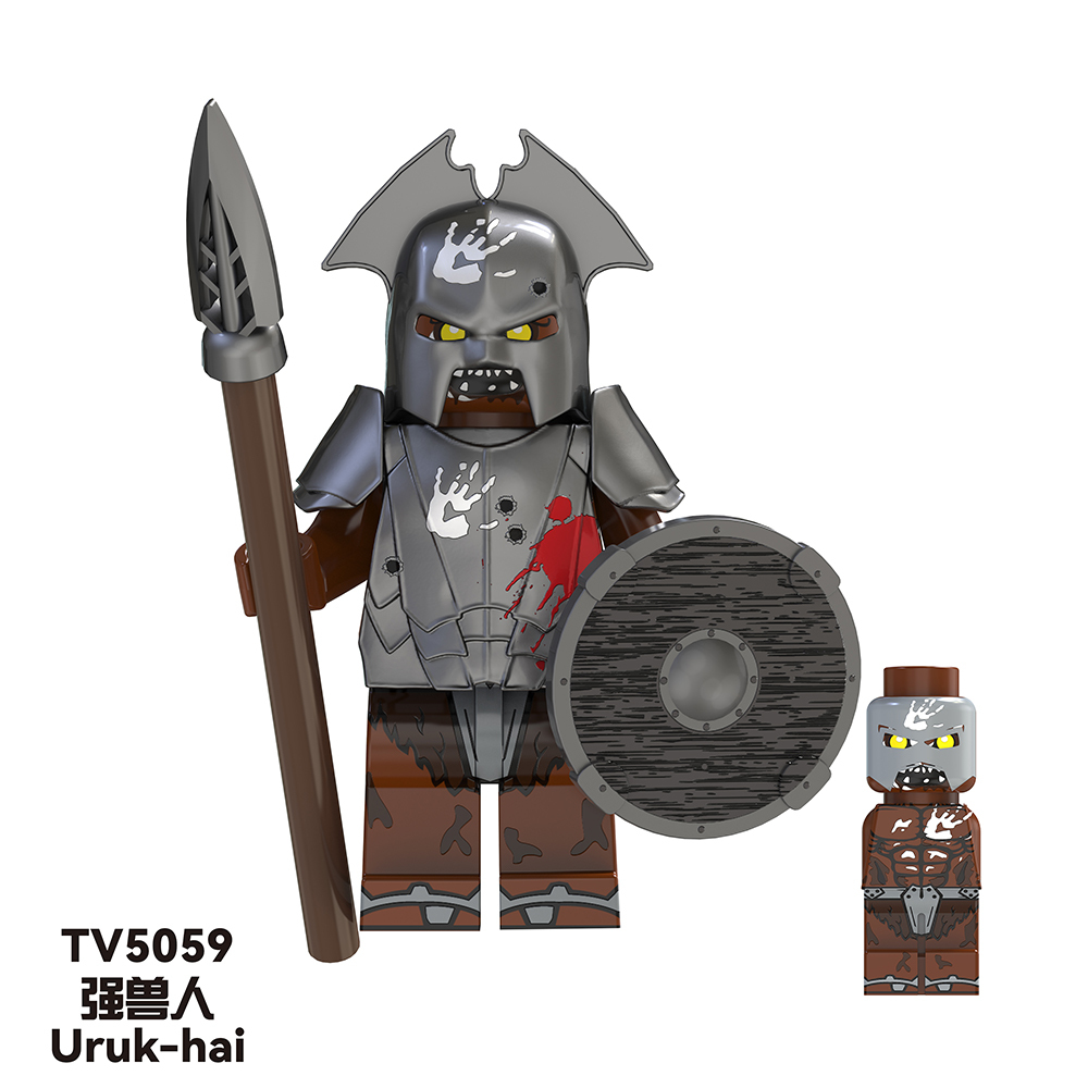 TV6408 Movies Uruk-hai Weapons Soldier Figures Juguetes Child DIY Building Block Sets Children Educational Kids Toys