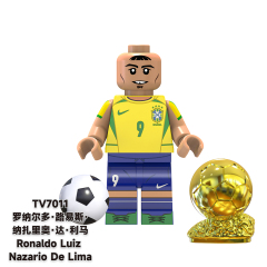 TV6502 Messi Ronaldo Benzema Kaká Soccer Football Player World Mini Building Block Action Figure Educational Toy For Kids