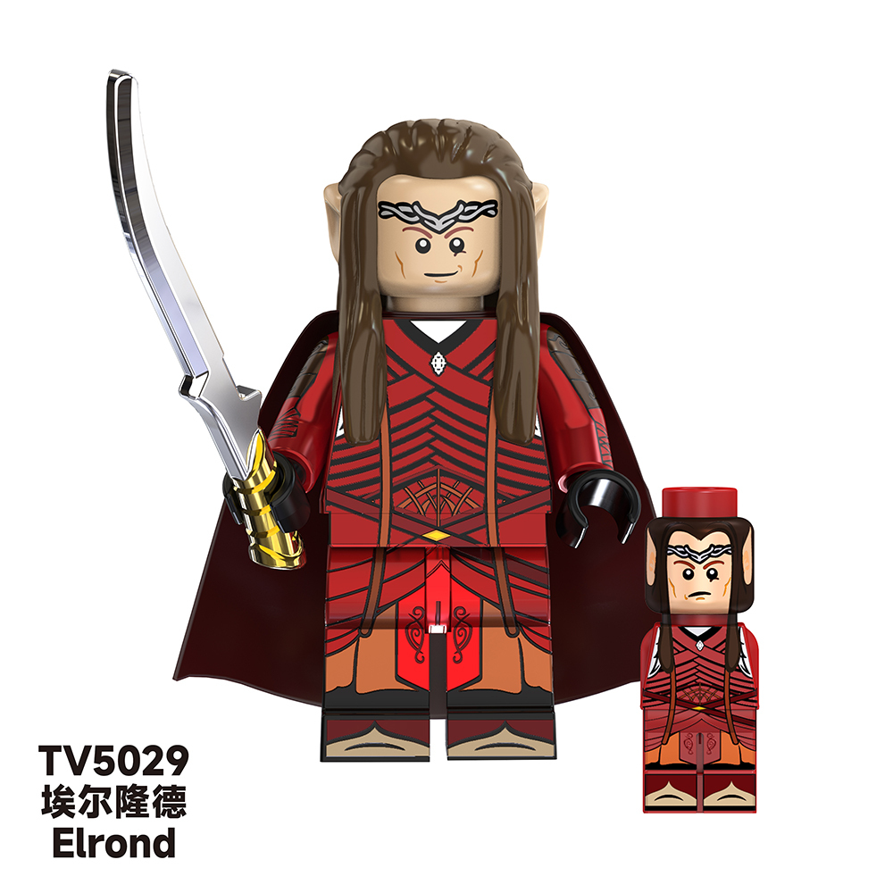 TV6404 Lord Of The Rings Movie Noldo Warrior Guards Elrond Mini Bricks Building Block Figure Plastic Educational Kids Toys