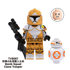 TV6108 Star War Trooper Clone Commander Fox Stone Ganch Bly Mini Building Blocks Action Figures Children Education Toy