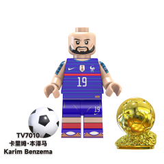 TV6502 Messi Ronaldo Benzema Kaká Soccer Football Player World Mini Building Block Action Figure Educational Toy For Kids