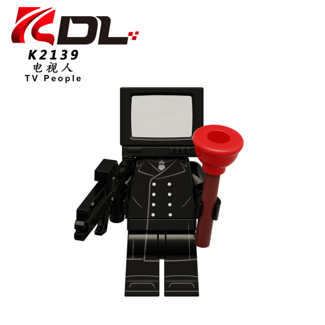 KDL818 Famous Skibidi Toilet Game Character Speaker TV People Monitor Toilet Man TV Man Minifigures Building Blocks Brick Educational Toys for Kids Boys girls