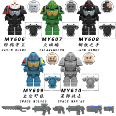 MY606-610 Star Wars Fire Lizard Iron Hand Space Wolves Interstellar Warrior Minifigs Juguetes Building Block Sets Educational Kids Toys