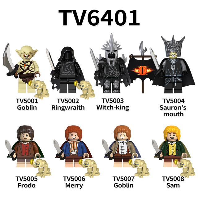 TV6401 Lord Of The Rings Goblin Ringwraith Sauron Witch-king Movie Mini Bricks Building Block Figure Plastic Educational Kids Toys
