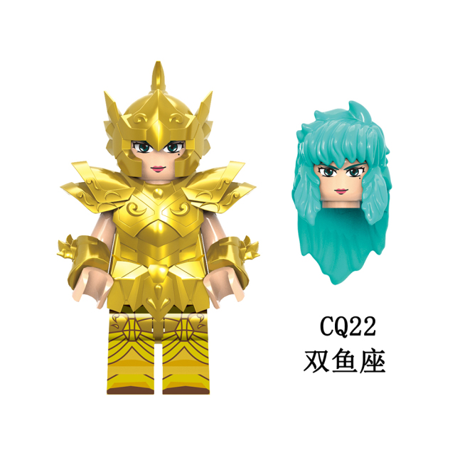 CQ17-22 Taurus Gemini Libra Aries Virgo Pisces Gold Twelve Constellations  Mini Educational Building Blocks Kids Gift Anime Toys