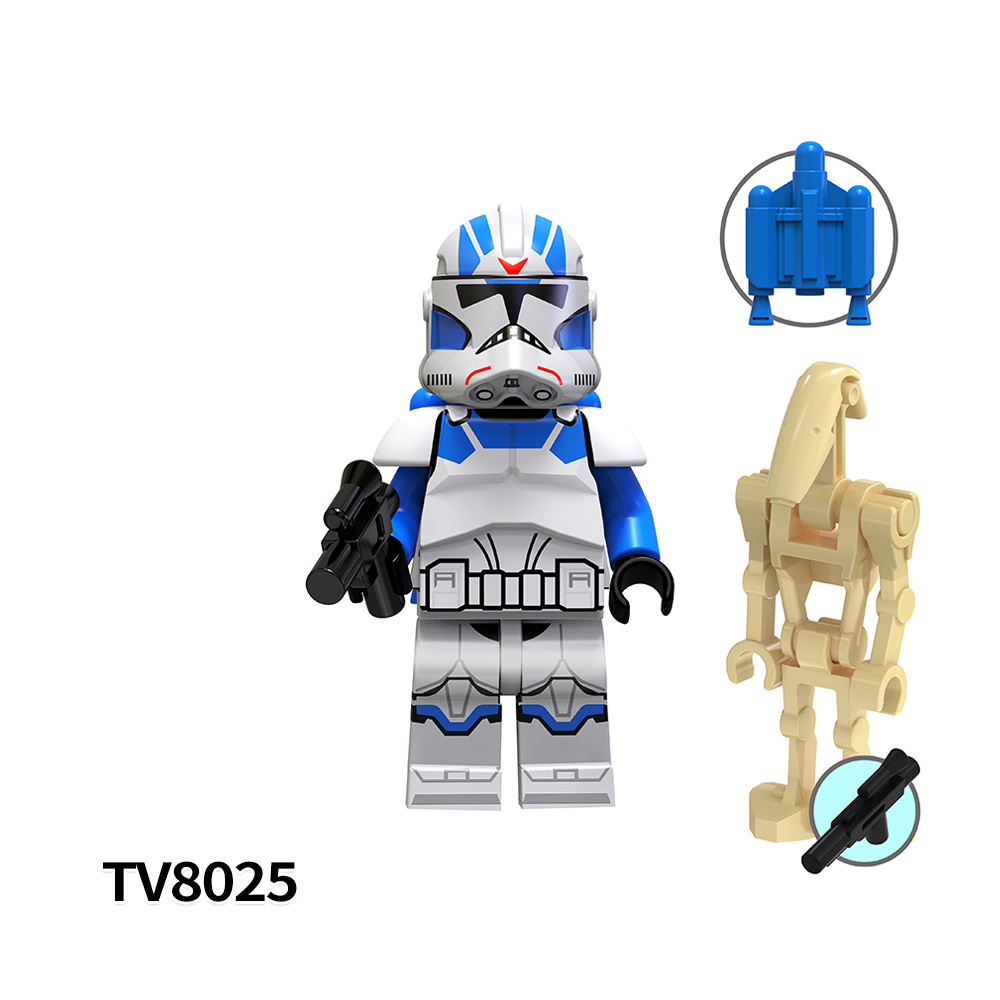 TV6104  Star Wars Movie Character Darth Maul Obi-Wan Minifigs Boy Juguetes Mini Building Blocks Educational Kids Toys