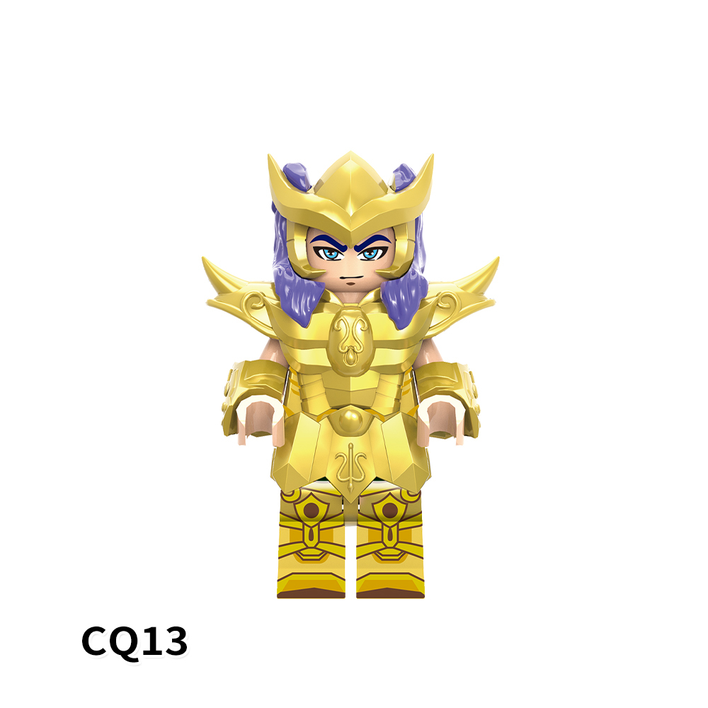 CQ11-16 Gold Twelve Constellation Saint Leo Sagittarius Scorpius Aquarius Cancer Capricornus Building Blocks Kids Mini Gift Toys