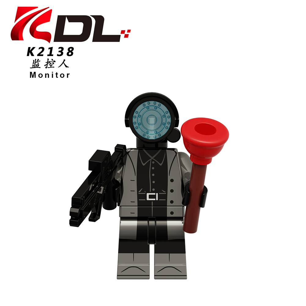 KDL818 Famous Skibidi Toilet Game Character Speaker TV People Monitor Toilet Man TV Man Minifigures Building Blocks Brick Educational Toys for Kids Boys girls