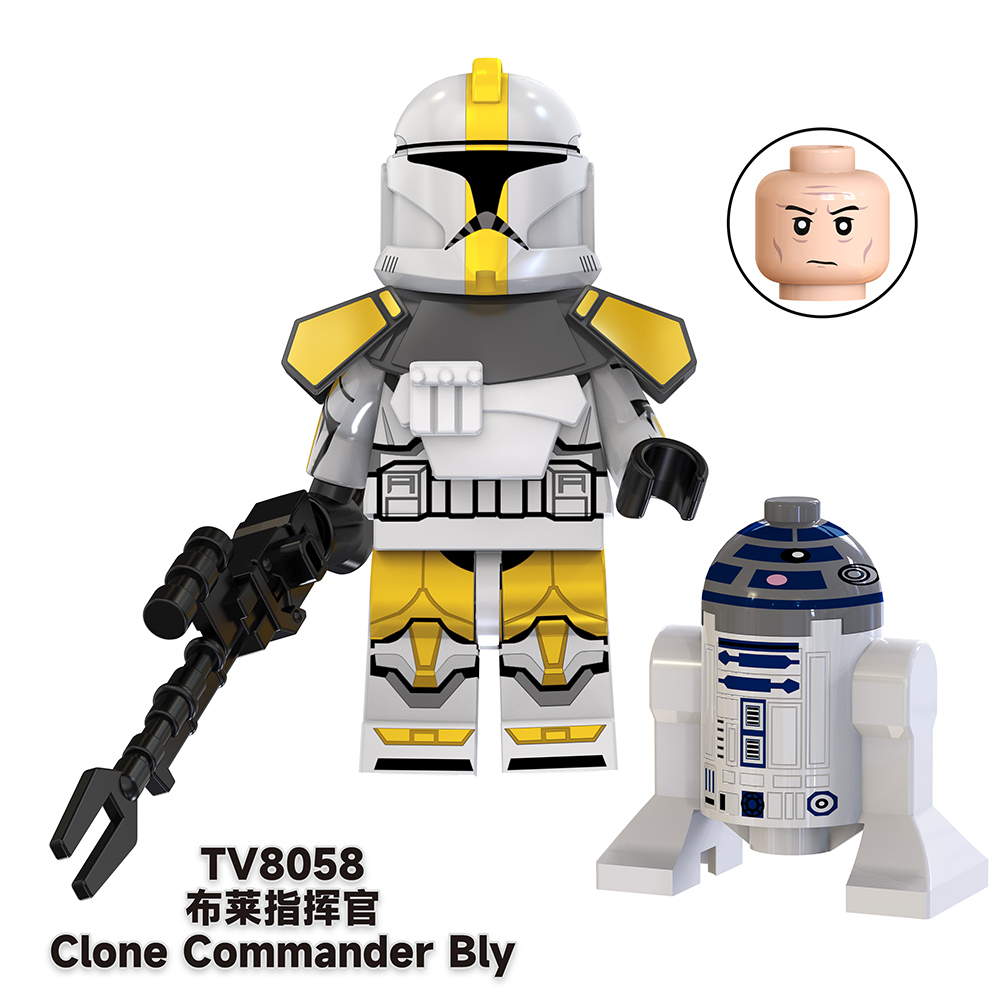TV6108 Star War Trooper Clone Commander Fox Stone Ganch Bly Mini Building Blocks Action Figures Children Education Toy