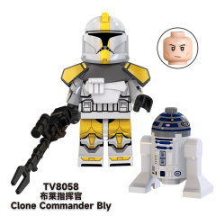 TV6108 Star War Trooper Clone Commander Fox Stone Ganch Bly Mini Building Blocks Action Figures Children Education Toy