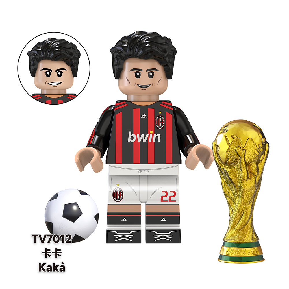 TV6502 Messi Ronaldo Benzema Kaká Soccer Football Player World Mini Building Block Action Figure Educational Toy For Kids