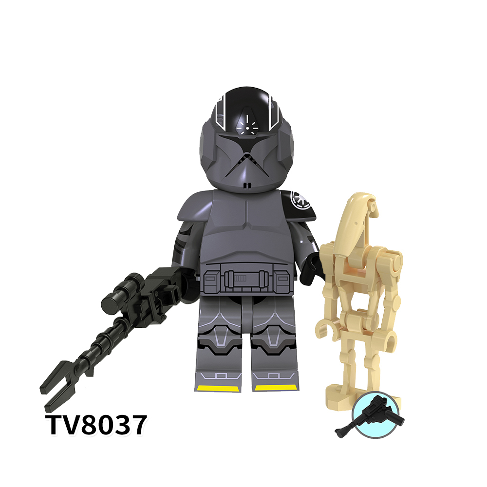 TV6105  Star Wars Movie Ahsoka Mace Windu Luke Skywalker with Baby Yoda Palpatine Commander Blackout Plastic Building Blocks Kids Toys