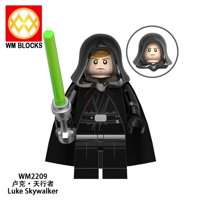 WM6121 Star wars Ahsoka Dark troopers Mandalorian Moff Gideon Boba fett Luke skywalker Jawas mini figures juguetes mini toys building blocks sets Toys for kids