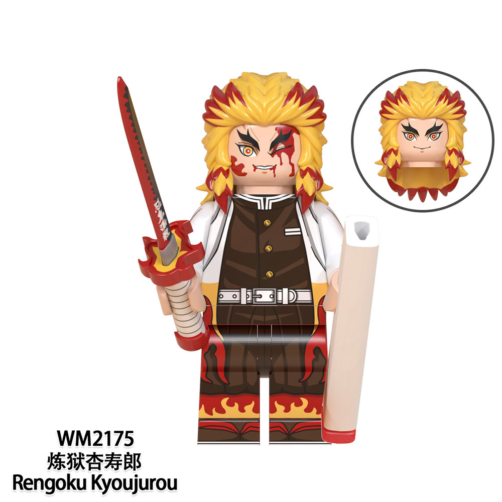 WM6116  Anime Demon Slayer kamado tanjirou Hantengu mini figures juguetes mini toys building blocks sets Toys for kids