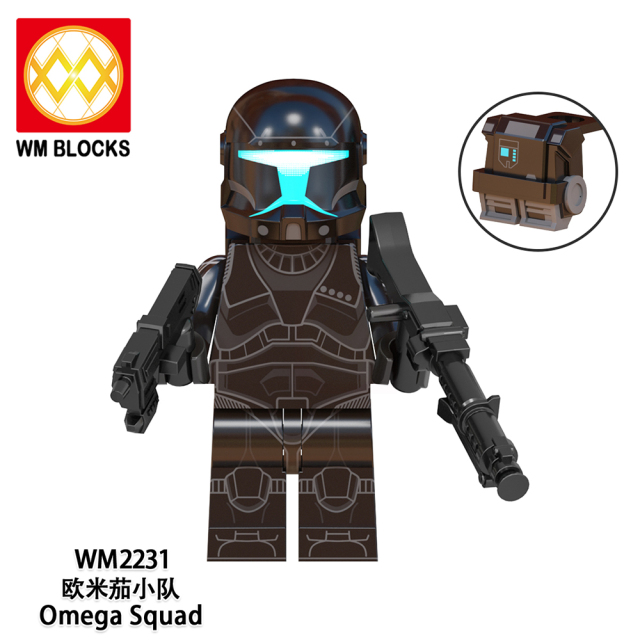 WM6124 Star wars Captain Commandos Fixer Gregor Omega squad scorch sev voca mini figures juguetes mini toys building blocks sets Toys for kids