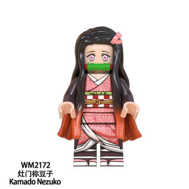 WM6116  Anime Demon Slayer kamado tanjirou Hantengu mini figures juguetes mini toys building blocks sets Toys for kids