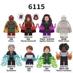 WM6115 DC Marvel superhero Vision Wanda Maximoff Quicksilver Bily Tommy mini figures juguetes mini toys building blocks sets Toys for kids