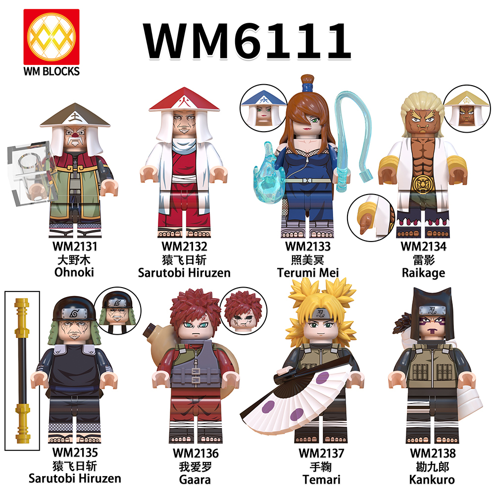 WM6111 Anime Naruto Uchiha obito kakashi sasori pein sasuke mini figures juguetes mini toys building blocks sets Toys for kids
