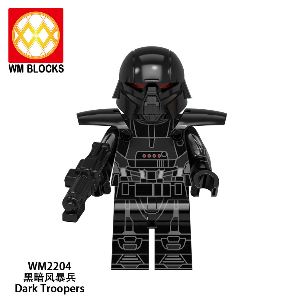 WM6121 Star wars Ahsoka Dark troopers Mandalorian Moff Gideon Boba fett Luke skywalker Jawas mini figures juguetes mini toys building blocks sets Toys for kids