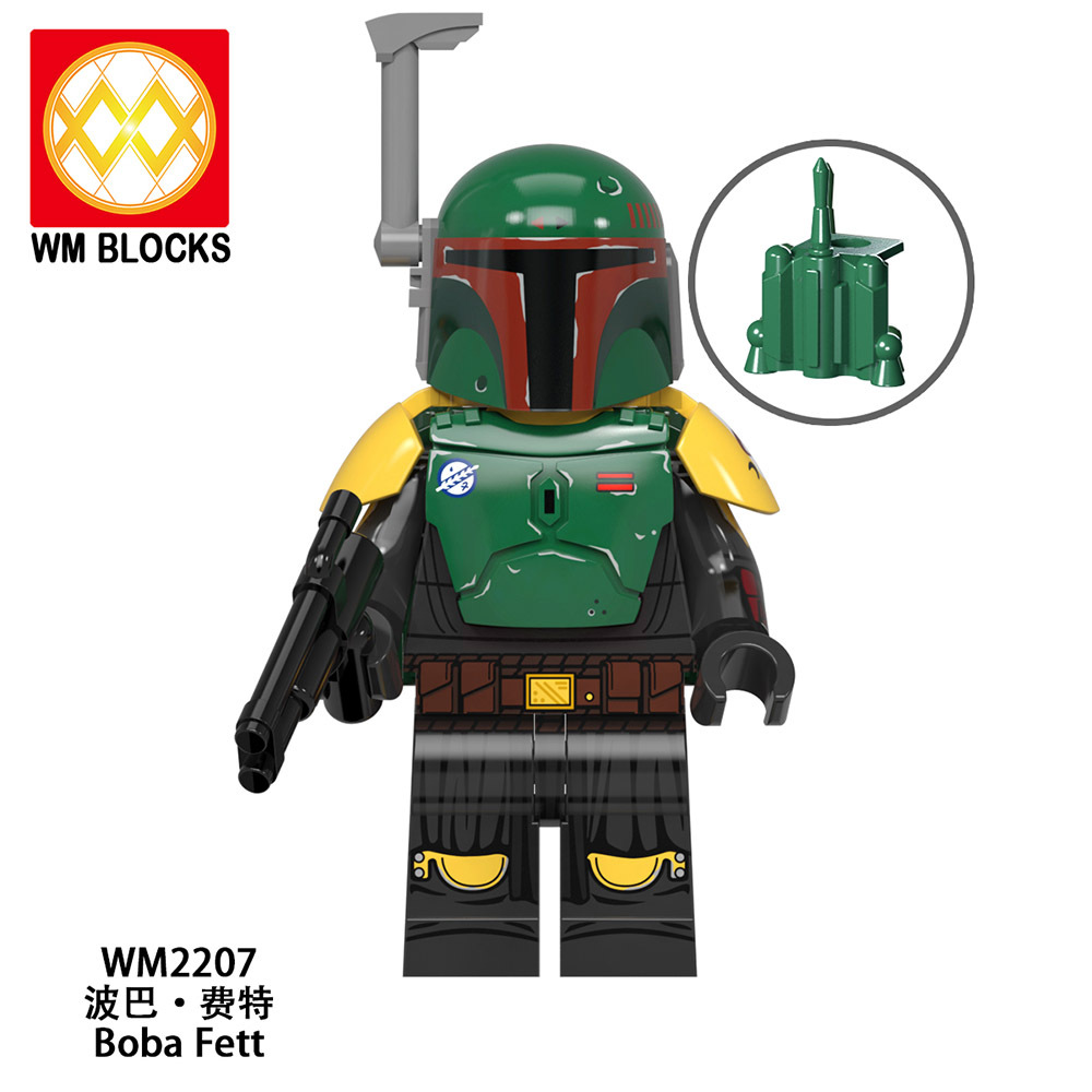 WM6121 Star wars Ahsoka Dark troopers Mandalorian Moff Gideon Boba fett Luke skywalker Jawas mini figures juguetes mini toys building blocks sets Toys for kids