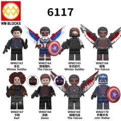 WM6117 DC Marvel superhero Winter soldier the Falcon Karl Zemo John Walker mini figures juguetes mini toys building blocks sets Toys for kids