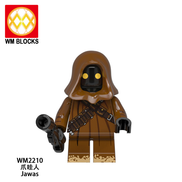 WM6121 Star wars Ahsoka Dark troopers Mandalorian Moff Gideon Boba fett Luke skywalker Jawas mini figures juguetes mini toys building blocks sets Toys for kids
