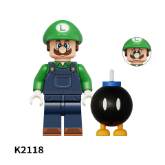 KDL815 Game Series Mario Civet Puppet Set Kinopo Baby Luigi Cat Outfit Baby Mario Character Minifigs Educational Building Block for Kids Toys