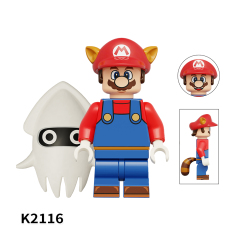 KDL815 Game Series Mario Civet Puppet Set Kinopo Baby Luigi Cat Outfit Baby Mario Character Minifigs Educational Building Block for Kids Toys