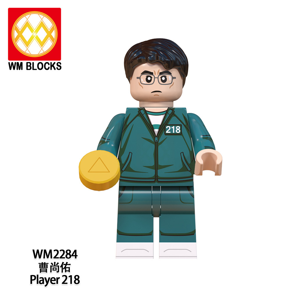 WM6131 Squid Game Player 001 boss Game manager 123 Puppet mini figures juguetes mini toys building blocks sets Toys for kids