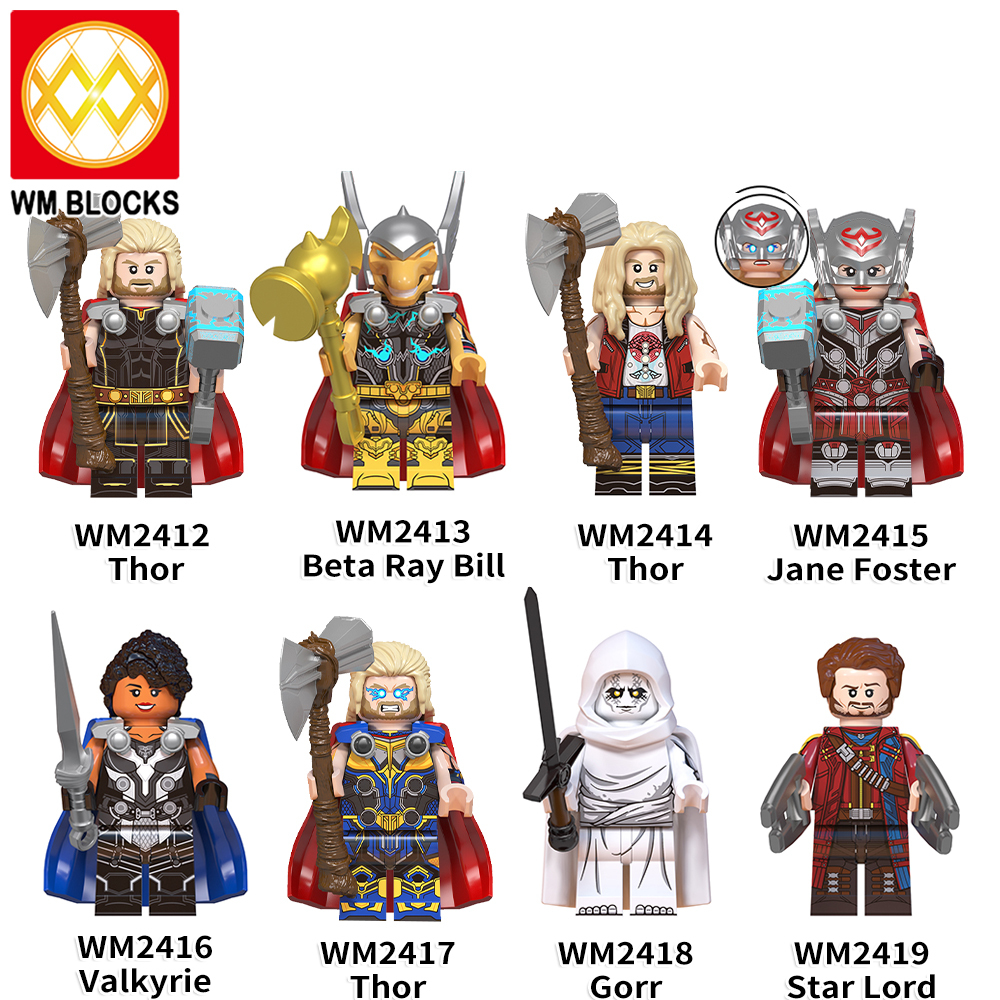 WM6146 DC Marvel superhero Thor Beta ray bill jane foster valkyrie gorr star lord mini figures juguetes mini toys building blocks sets Toys for kids