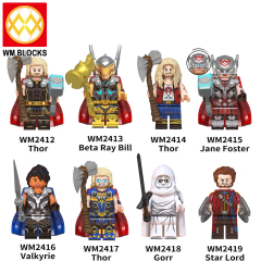 WM6146 DC Marvel superhero Thor Beta ray bill jane foster valkyrie gorr star lord mini figures juguetes mini toys building blocks sets Toys for kids