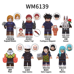 WM6139 Anime Jujutsu Kaisen Kugisaki nobara itasori yuji Fushiguro Megumi Hanao Rogo Gojo satoru Geto suguru Mahito mini figures juguetes mini toys building blocks sets Toys for kids