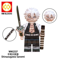 WM6137 Anime Demon Slayer kamado tanjirou Hantengu Uzui tengen kanroji mitsuri mini figures juguetes mini toys building blocks sets Toys for kids
