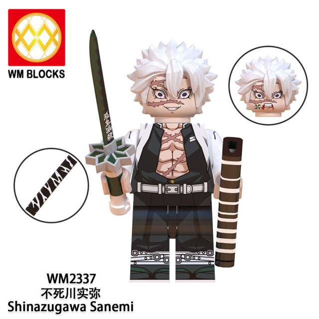 WM6137 Anime Demon Slayer kamado tanjirou Hantengu Uzui tengen kanroji mitsuri mini figures juguetes mini toys building blocks sets Toys for kids