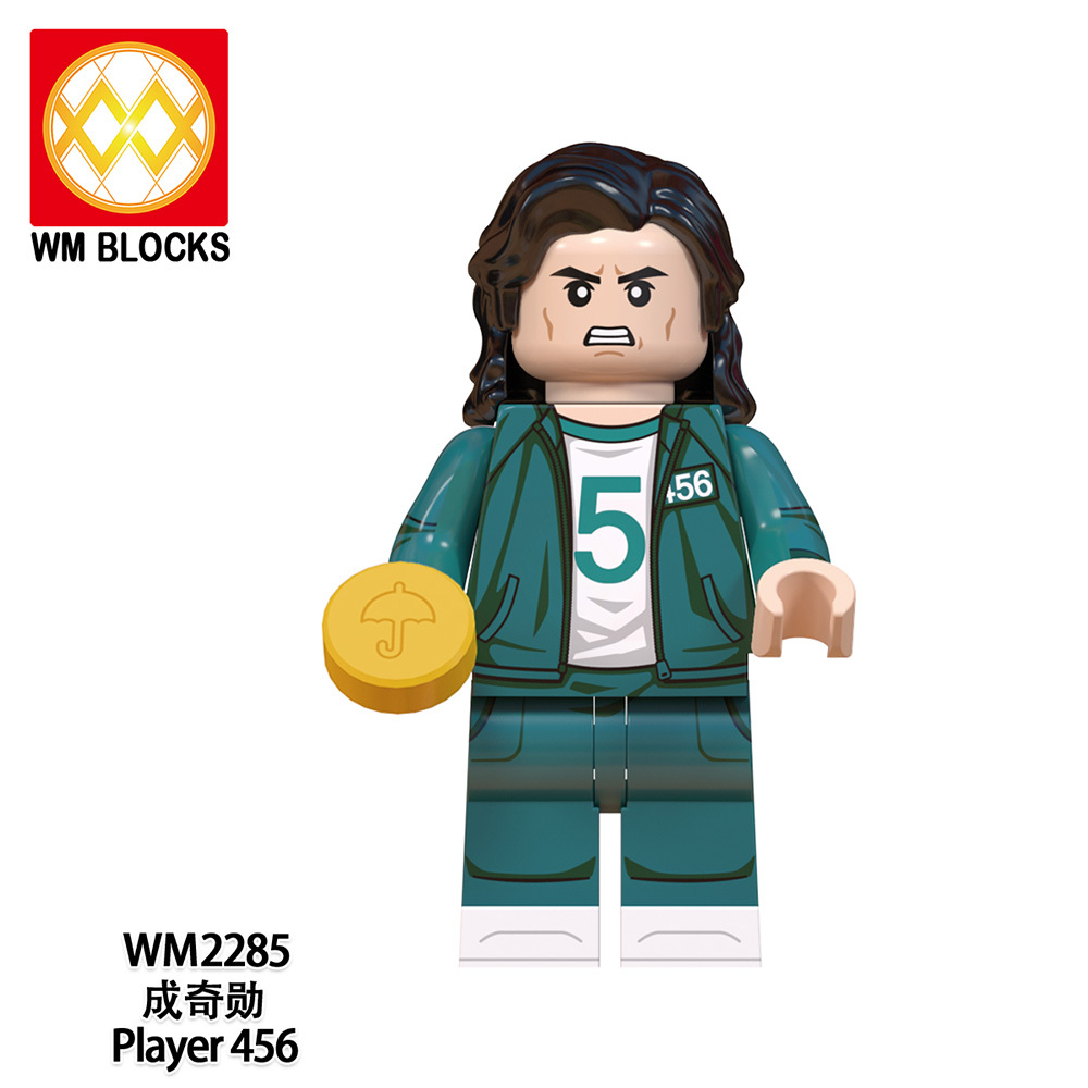 WM6131 Squid Game Player 001 boss Game manager 123 Puppet mini figures juguetes mini toys building blocks sets Toys for kids