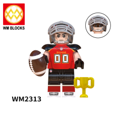 WM6134 NFL National Football League soccer player Steelers Rams Buccaneers Dolphins Giants Packers Jets Vikings  mini figures juguetes mini toys building blocks sets Toys for kids