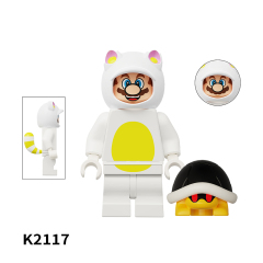 KDL815 Game Series Mario Civet Puppet Set Kinopo Baby Luigi Cat Outfit Baby Mario Character Minifigs Educational Building Block for Kids Toys