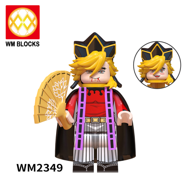 WM6138 Anime Demon Slayer kamado tanjirou Nezuko Hantengu Douma Daki Uzui tengen kanroji mitsuri mini figures juguetes mini toys building blocks sets Toys for kids