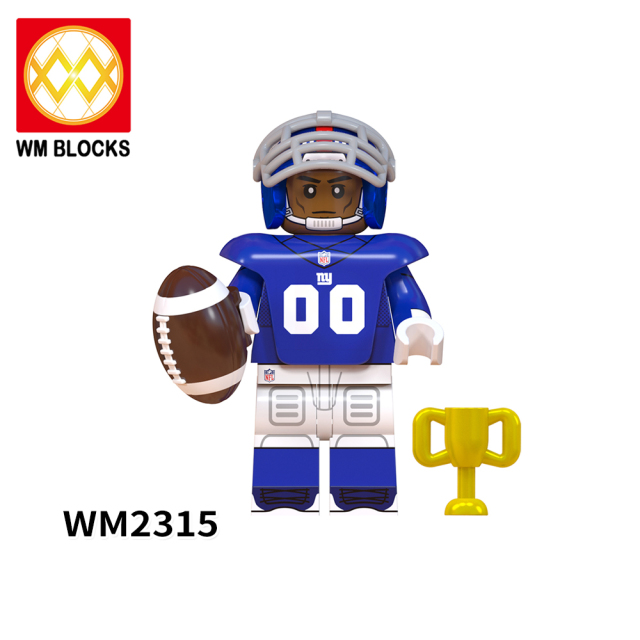 WM6134 NFL National Football League soccer player Steelers Rams Buccaneers Dolphins Giants Packers Jets Vikings  mini figures juguetes mini toys building blocks sets Toys for kids