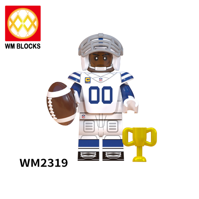 WM6135 NFL National Football League soccer player Colts Seahawks Bears Saints Titans Falcons Bengals Patriots mini figures juguetes mini toys building blocks sets Toys for kids